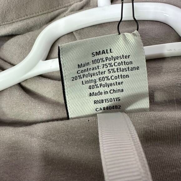 Varley Women's Small Dylan Jacket High Pile Teddy Fleece Full Zip Hood Taupe NWT - Picture 5 of 8